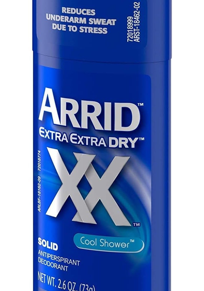Arrid Extra Extra Dry XX Solid Antiperspirant Deodorant - Cool Shower Scent, 2.6 Ounce (Pack of 3) - Image 3
